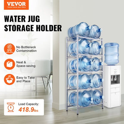 10 Water Bottle Rack-S - Durable 5-Tier Water Jug Holder for 10 Bottles