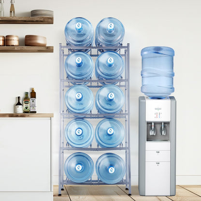 10 Water Bottle Rack-S - Durable 5-Tier Water Jug Holder for 10 Bottles
