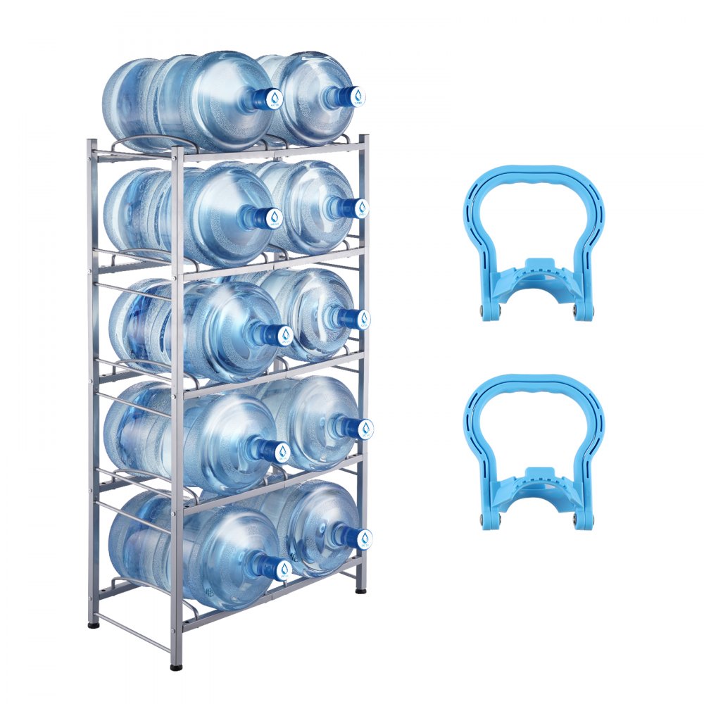 10 Water Bottle Rack-S - Durable 5-Tier Water Jug Holder for 10 Bottles