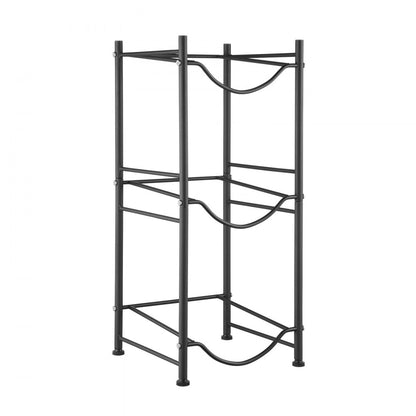 3 Water Bottle Rack-B - 3-Tier Cast Iron Water Jug Holder, 13"x13"x29"