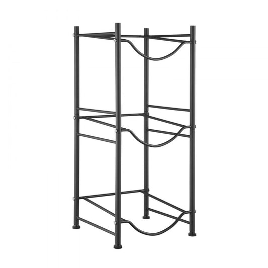 3 Water Bottle Rack-B - 3-Tier Cast Iron Water Jug Holder, 13"x13"x29"