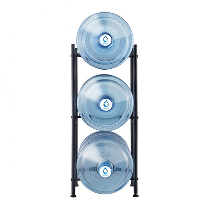 3 Water Bottle Rack-B - 3-Tier Cast Iron Water Jug Holder, 13"x13"x29"