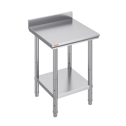 GZT60*60*88 - VEVOR 60"x60" Stainless Steel Prep Table with Adjustable Shelves