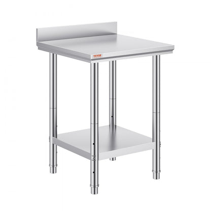 GZT60*60*88 - VEVOR 60"x60" Stainless Steel Prep Table with Adjustable Shelves