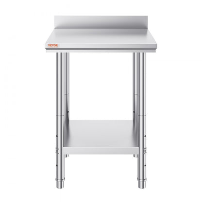 GZT60*60*88 - VEVOR 60"x60" Stainless Steel Prep Table with Adjustable Shelves
