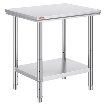 GZT76*60*80 - 24" x 30" Stainless Steel Work Table with Adjustable Shelves