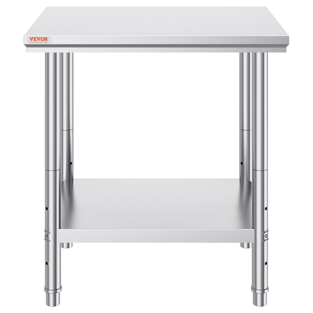 GZT76*60*80 - 24" x 30" Stainless Steel Work Table with Adjustable Shelves