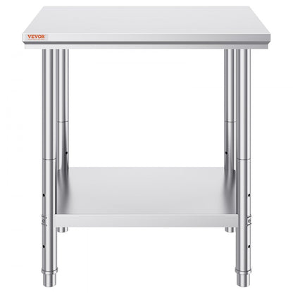 GZT76*60*80 - 24" x 30" Stainless Steel Work Table with Adjustable Shelves