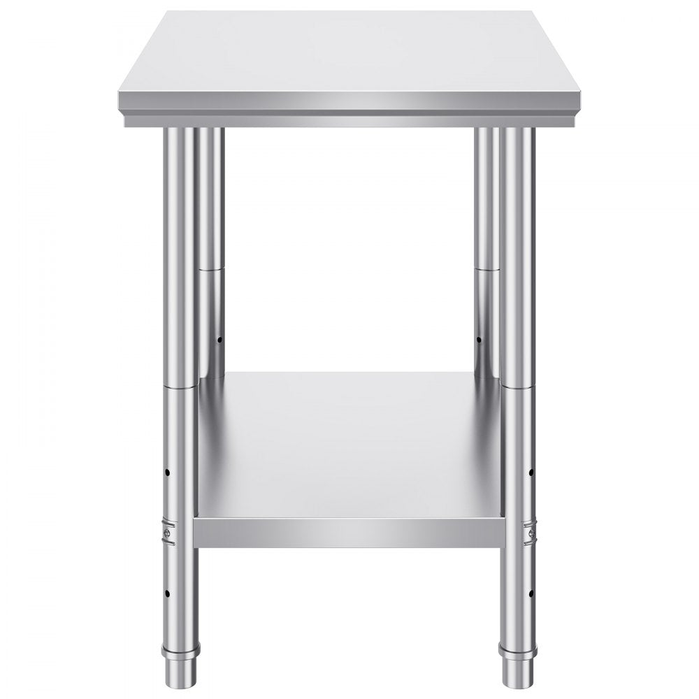 GZT76*60*80 - 24" x 30" Stainless Steel Work Table with Adjustable Shelves
