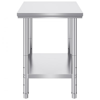 GZT76*60*80 - 24" x 30" Stainless Steel Work Table with Adjustable Shelves