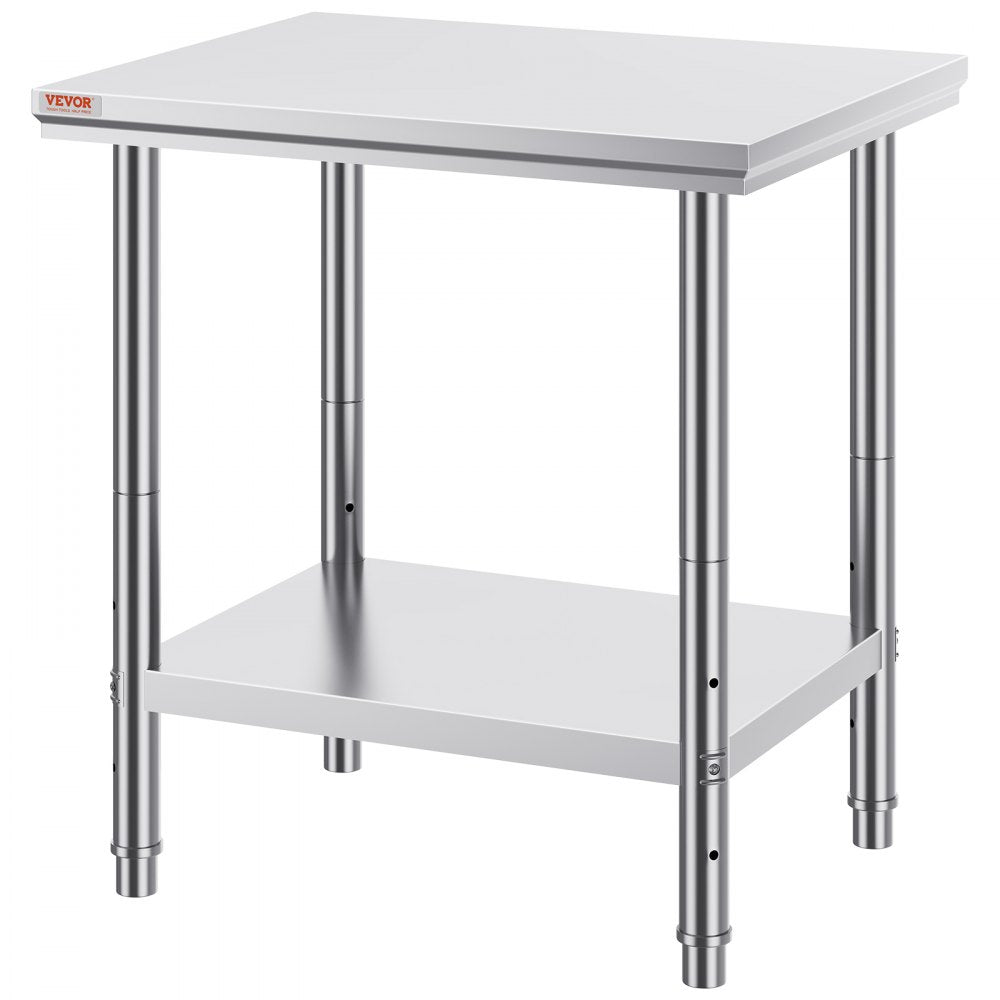 GZT76*60*80 - 24" x 30" Stainless Steel Work Table with Adjustable Shelves