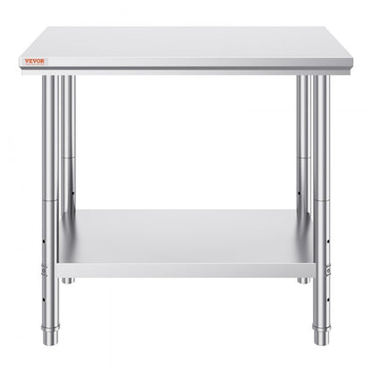 GZT90X60J - 700 lbs Stainless Steel Prep Table with Adjustable Features