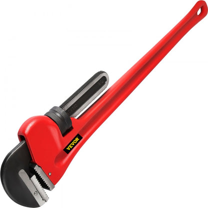 010464814576 - 60" Steel Pipe Wrench with Adjustable Jaw for Heavy-Duty Use