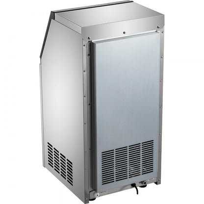 BY-90PF - Durable Stainless Steel Ice Maker with Auto-Clean, 35 KG Yield