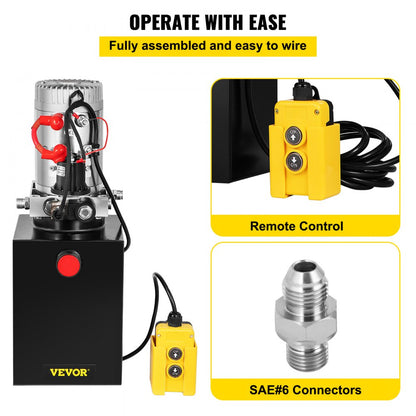 010683655341 - 6 Quart 12V DC Hydraulic Power Unit for Dump Trailers