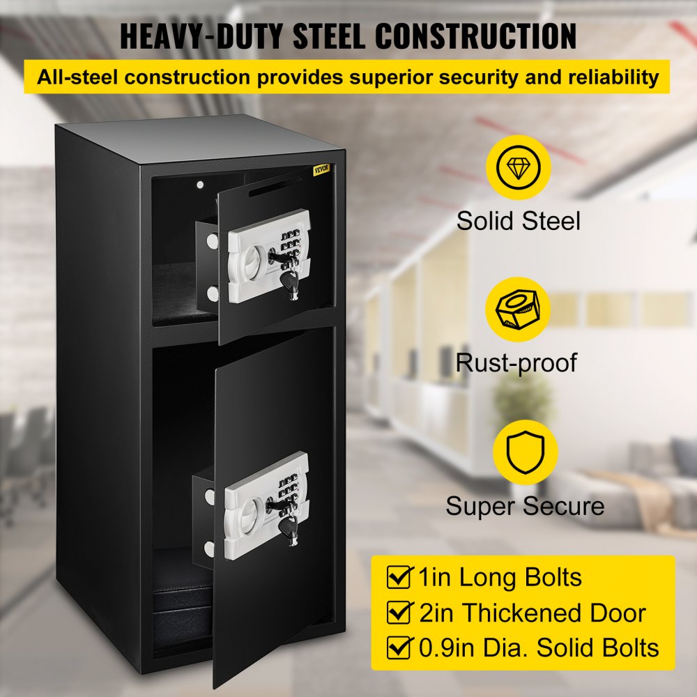 010300015708 - Heavy-Duty Digital Safe Box with Two Unlocking Methods