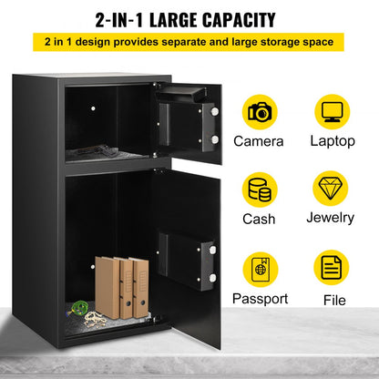 010300015708 - Heavy-Duty Digital Safe Box with Two Unlocking Methods