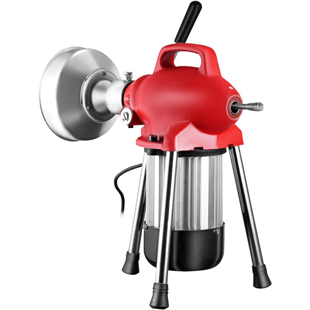 010607578839 - 500W Portable Drain Cleaner with 75' Steel Cable & 6 Cutters