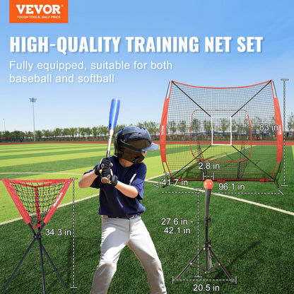 010513106823 - Durable 7x7 ft Baseball Practice Net for Skills Training