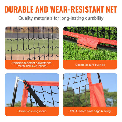 010513106823 - Durable 7x7 ft Baseball Practice Net for Skills Training