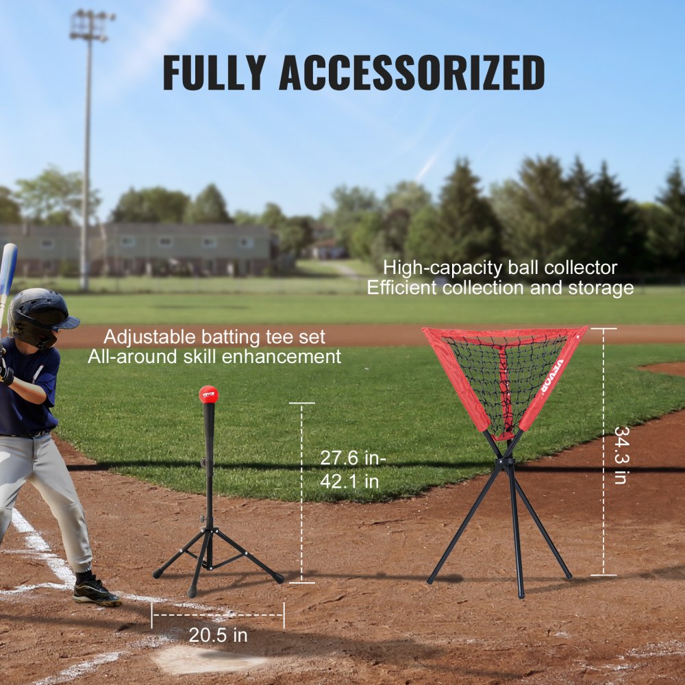 010513106823 - Durable 7x7 ft Baseball Practice Net for Skills Training
