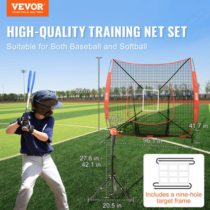 010219766837 - VEVOR 7x7 ft Durable Baseball Practice Net for Easy Setup