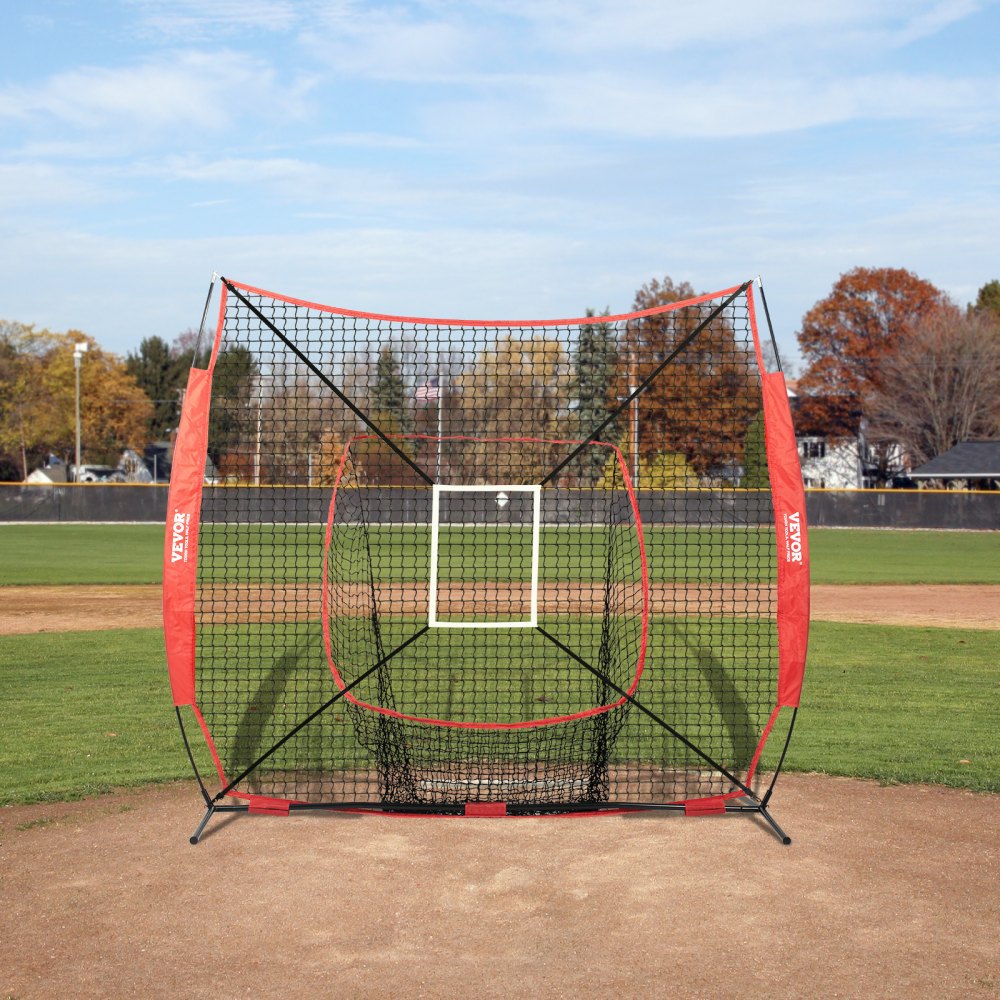 010219766837 - VEVOR 7x7 ft Durable Baseball Practice Net for Easy Setup
