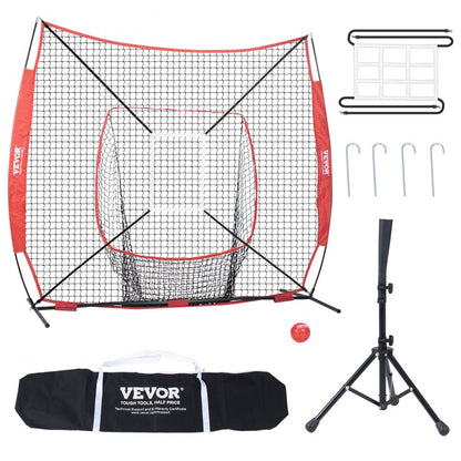010219766837 - VEVOR 7x7 ft Durable Baseball Practice Net for Easy Setup
