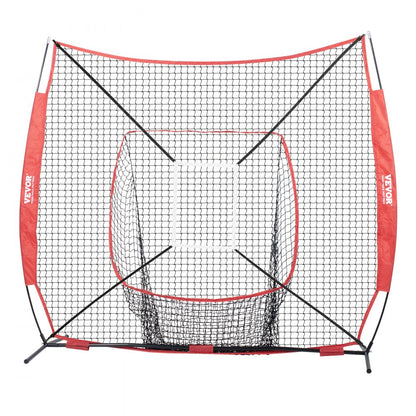 010219766837 - VEVOR 7x7 ft Durable Baseball Practice Net for Easy Setup