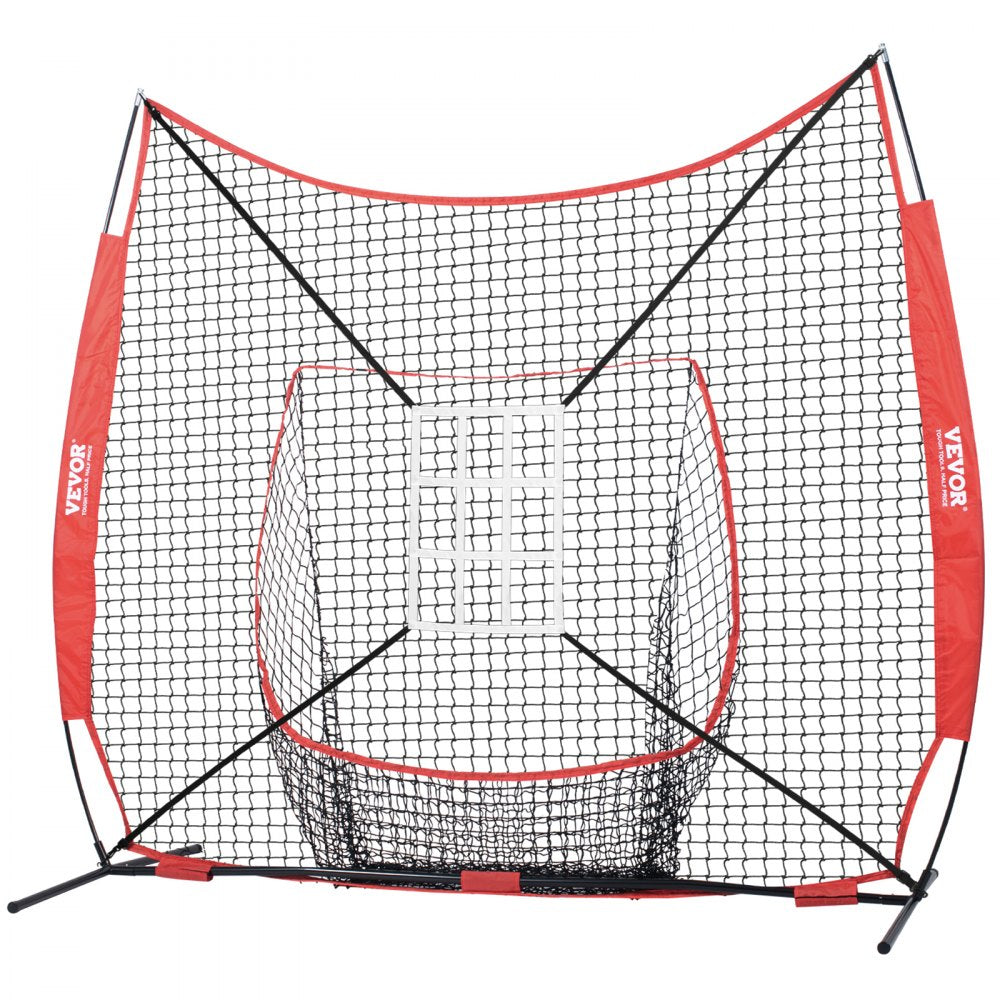 010848717967 - Durable 7x7 ft VEVOR Baseball Practice Net with Carry Bag