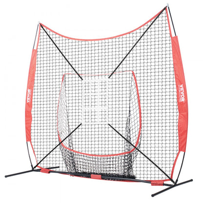 010848717967 - Durable 7x7 ft VEVOR Baseball Practice Net with Carry Bag