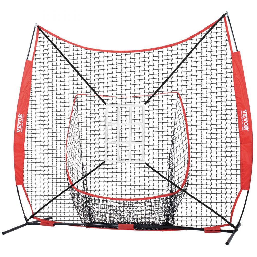 010848717967 - Durable 7x7 ft VEVOR Baseball Practice Net with Carry Bag