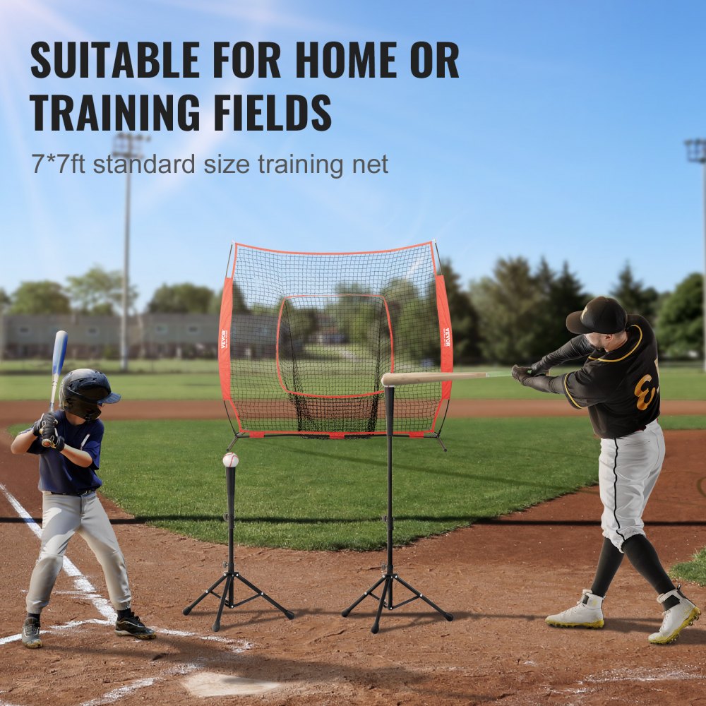 010644418759 - VEVOR 7x7 ft Practice Net for Baseball & Softball Training