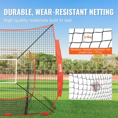 010355704659 - 7x7 ft VEVOR Baseball Softball Practice Net with Target Frames
