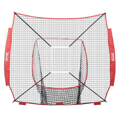 010355704659 - 7x7 ft VEVOR Baseball Softball Practice Net with Target Frames