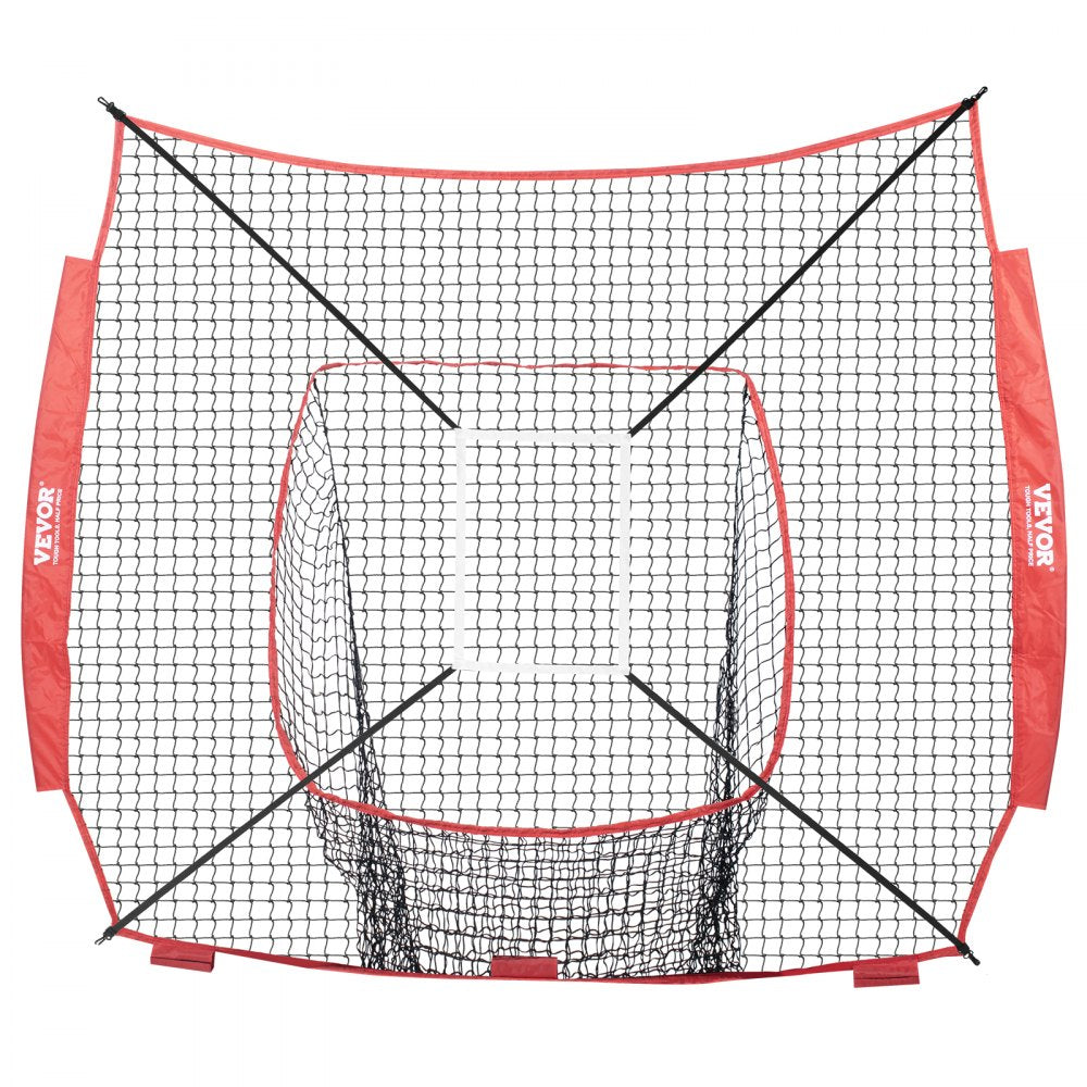 010355704659 - 7x7 ft VEVOR Baseball Softball Practice Net with Target Frames