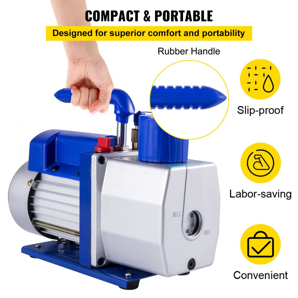 RS-1 - 7 CFM VEVOR Vacuum Pump with Durable Aluminum Build