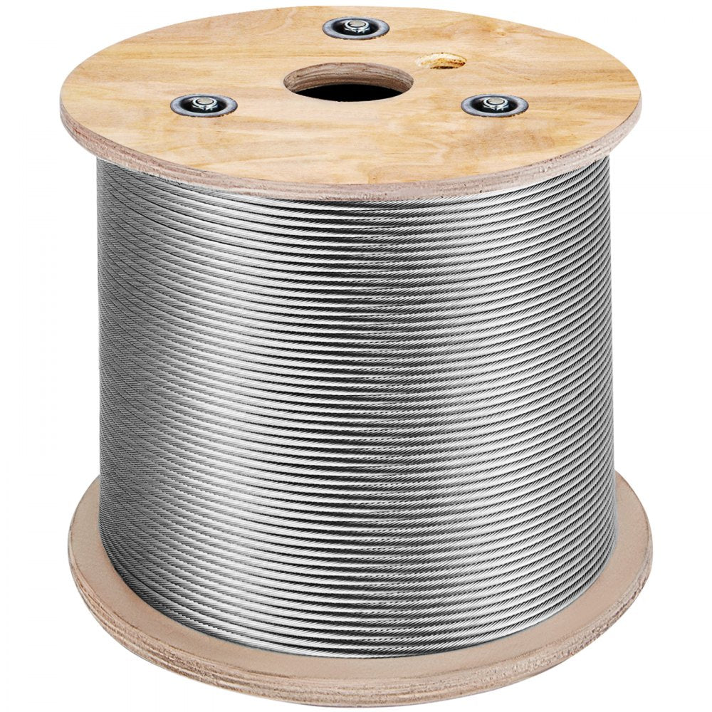 010585646016 - 7x19 304 Stainless Steel Cable, 500FT, 3700 lb Strength