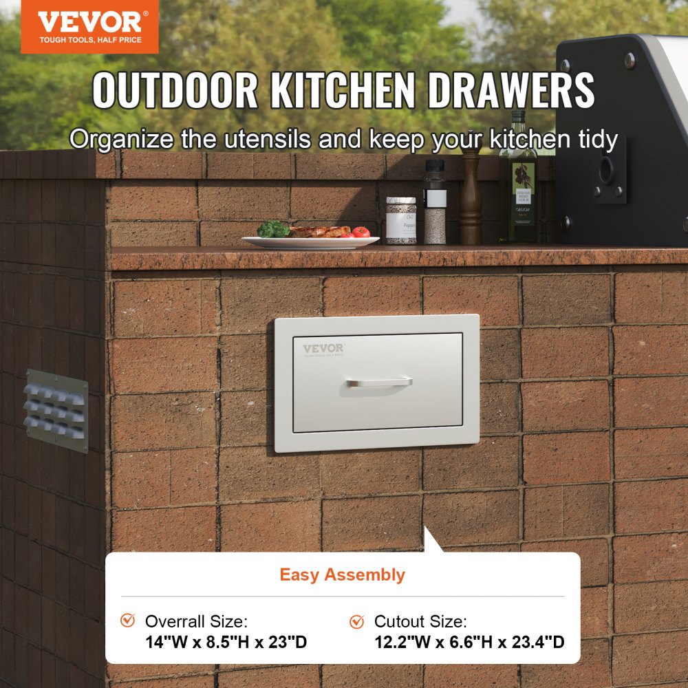 KM-CTG-2302-SKU12 - Stainless Steel Outdoor Kitchen Drawers for Ample Storage