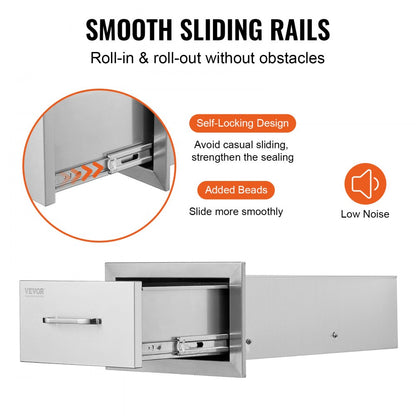 KM-CTG-2302-SKU12 - Stainless Steel Outdoor Kitchen Drawers for Ample Storage
