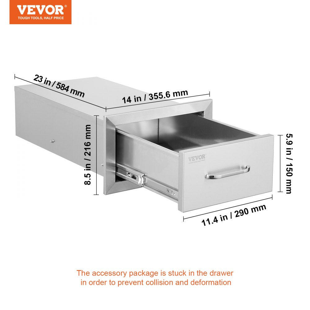 KM-CTG-2302-SKU12 - Stainless Steel Outdoor Kitchen Drawers for Ample Storage