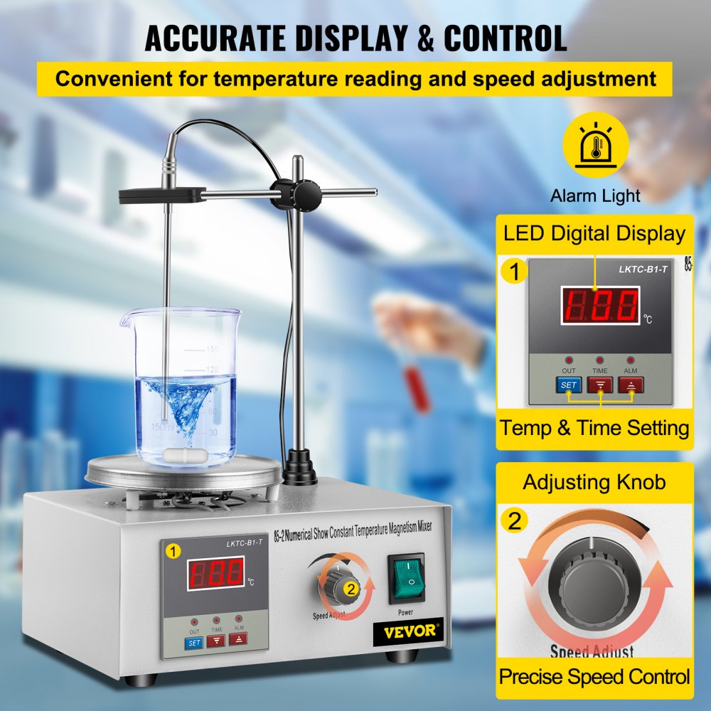 85-2 - Stainless Steel Stir Plate with 0-2000 RPM Control