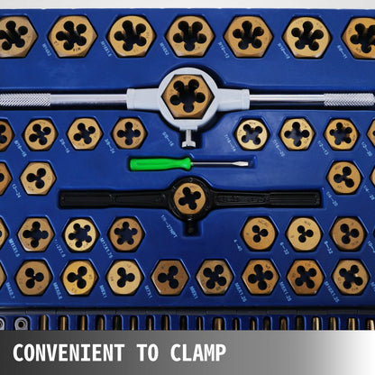 010757847477 - 86-Piece Tungsten Steel Tap and Die Set for Precision Work