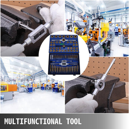 010757847477 - 86-Piece Tungsten Steel Tap and Die Set for Precision Work