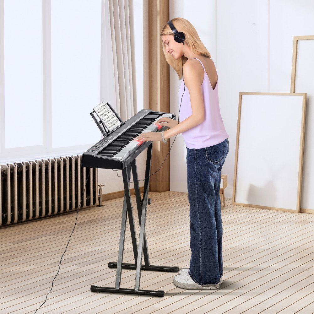 BD-881D - 88-Key Semi-Weighted Digital Piano with Adjustable Stand