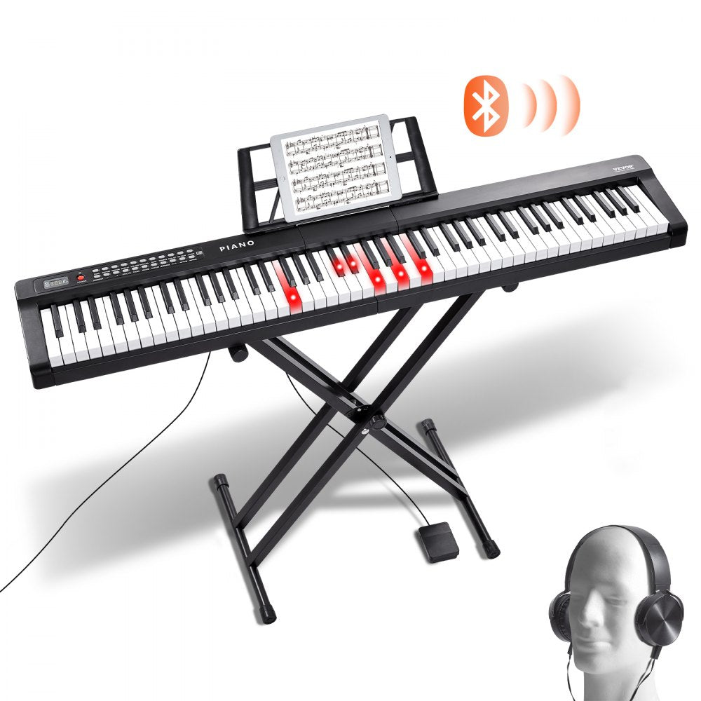 BD-881D - 88-Key Semi-Weighted Digital Piano with Adjustable Stand
