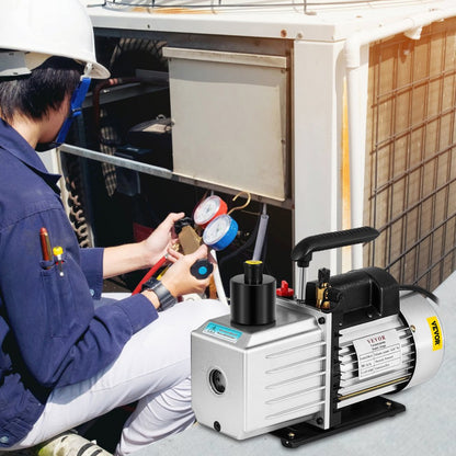 2RS-2 - 8CFM Dual-Stage Rotary Vane Vacuum Pump, Lightweight Aluminum Design