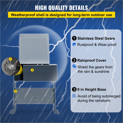SGO-3009 - 3100 lbs Sliding Gate Opener with 2 Remotes & Safety Features