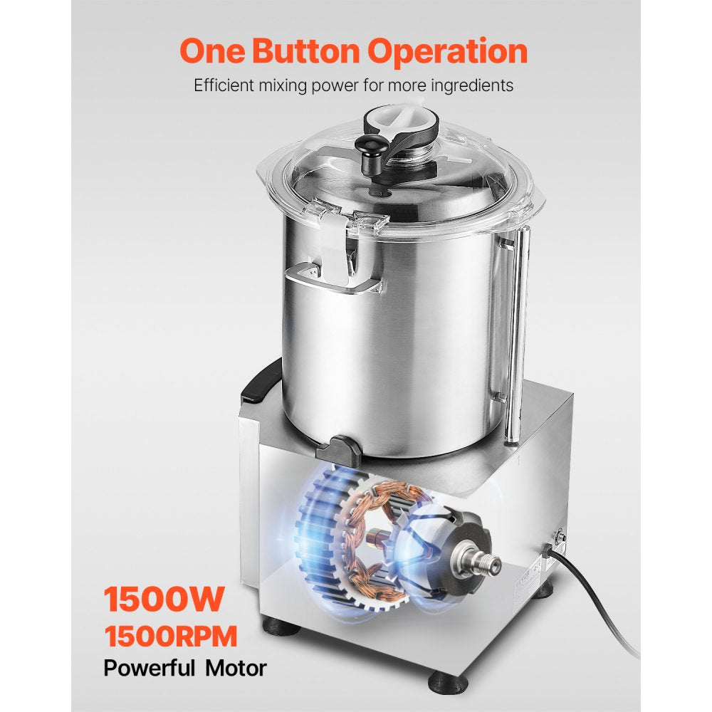 FC-18V1 - 19QT Stainless Steel Food Processor with Powerful 1500W Motor