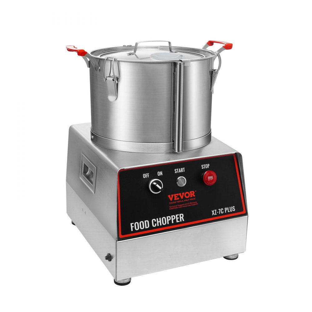 XZ-7C - 7-Quart Stainless Steel Food Processor with Powerful 750W Motor